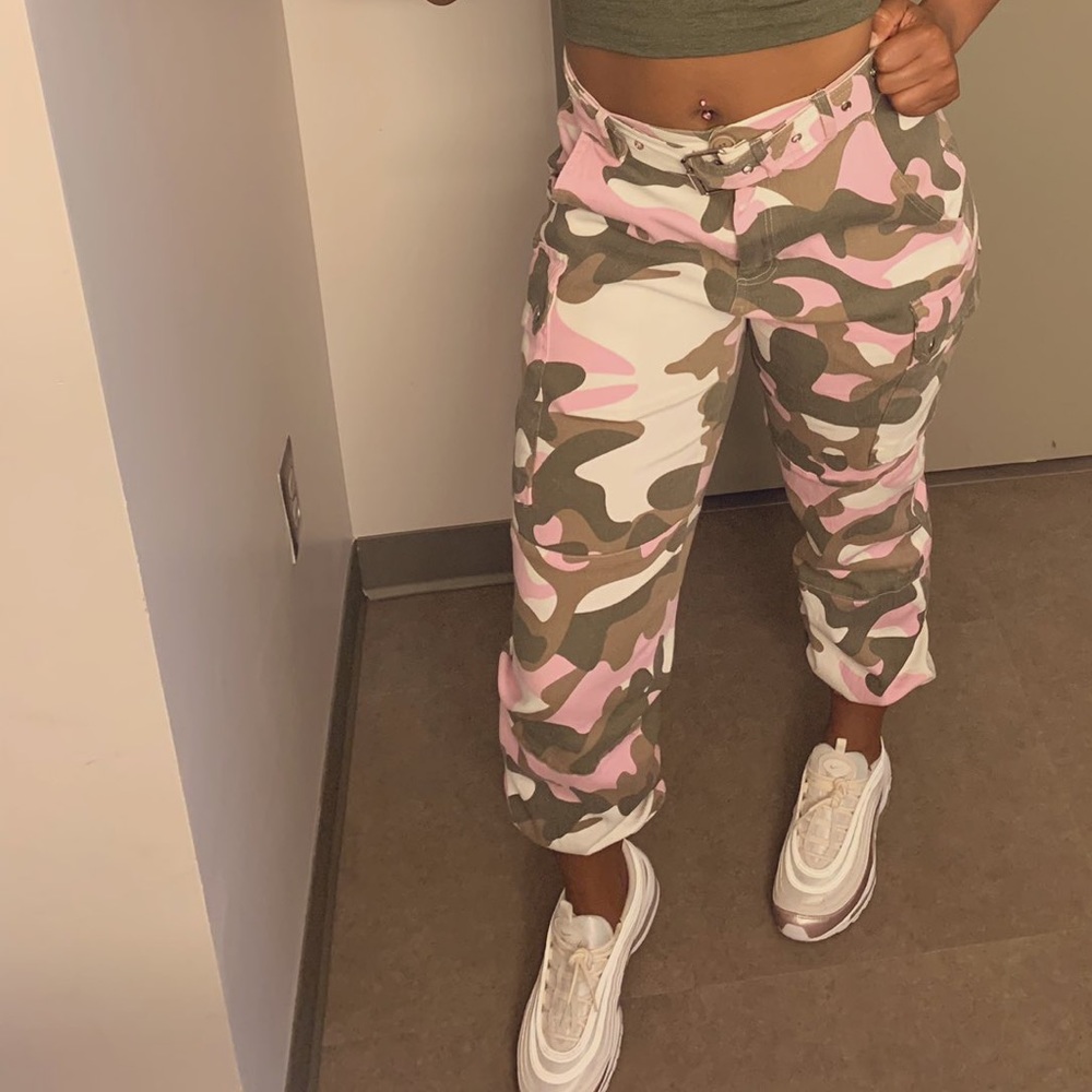 Pink & Green Camo Pants